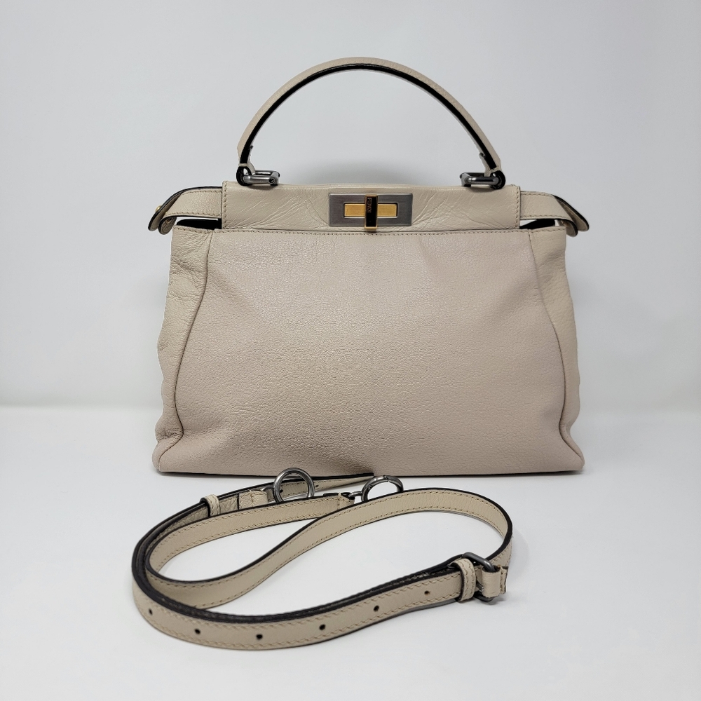 FENDI Peekaboo Zucca Print Interior Leather 2 Way Bag